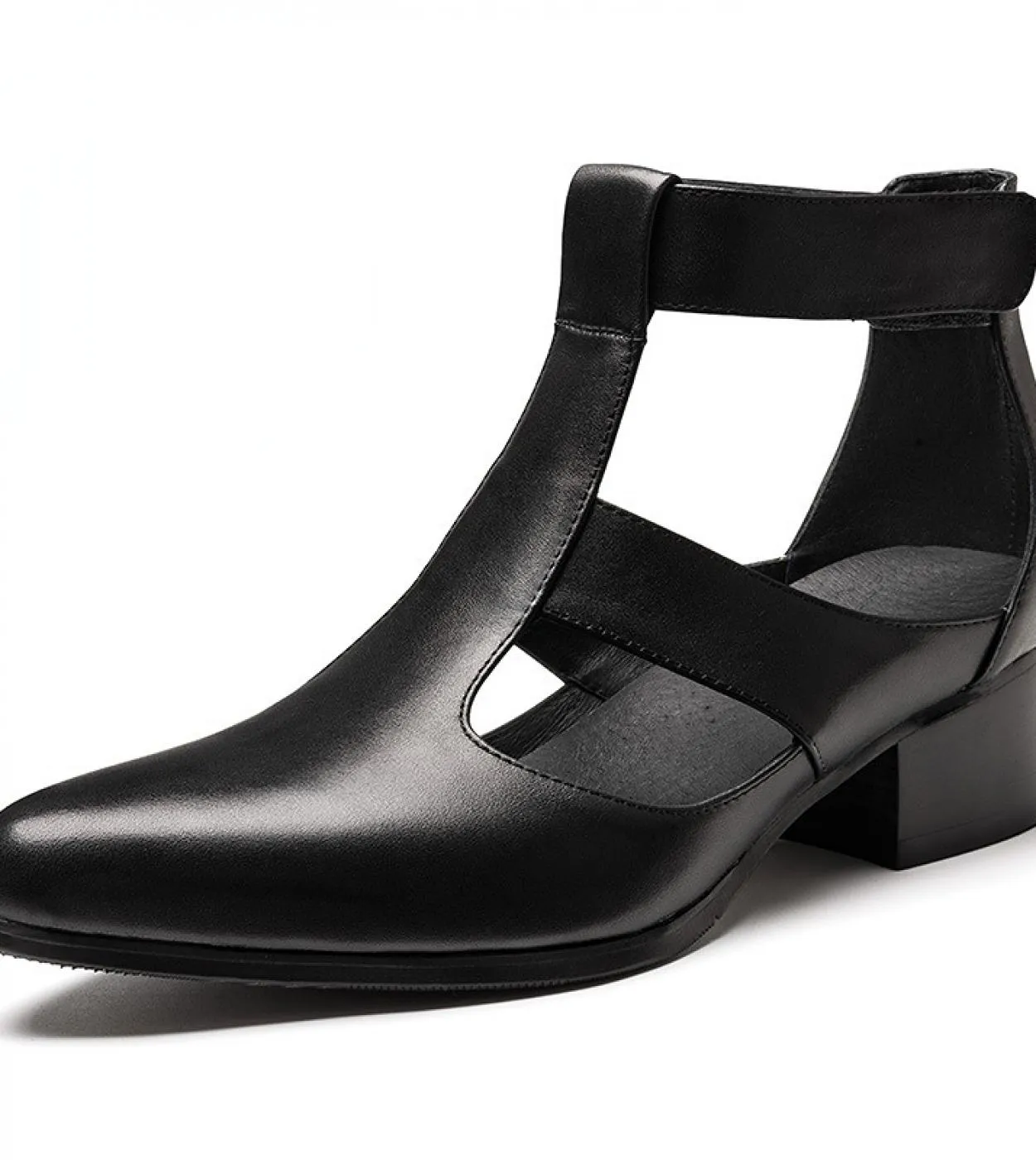Scarpe col tacco alto da uomo italiano Scarpe eleganti con tacco alto Scarpe con tacco alto in pelle da uomo Scarpe eleganti da