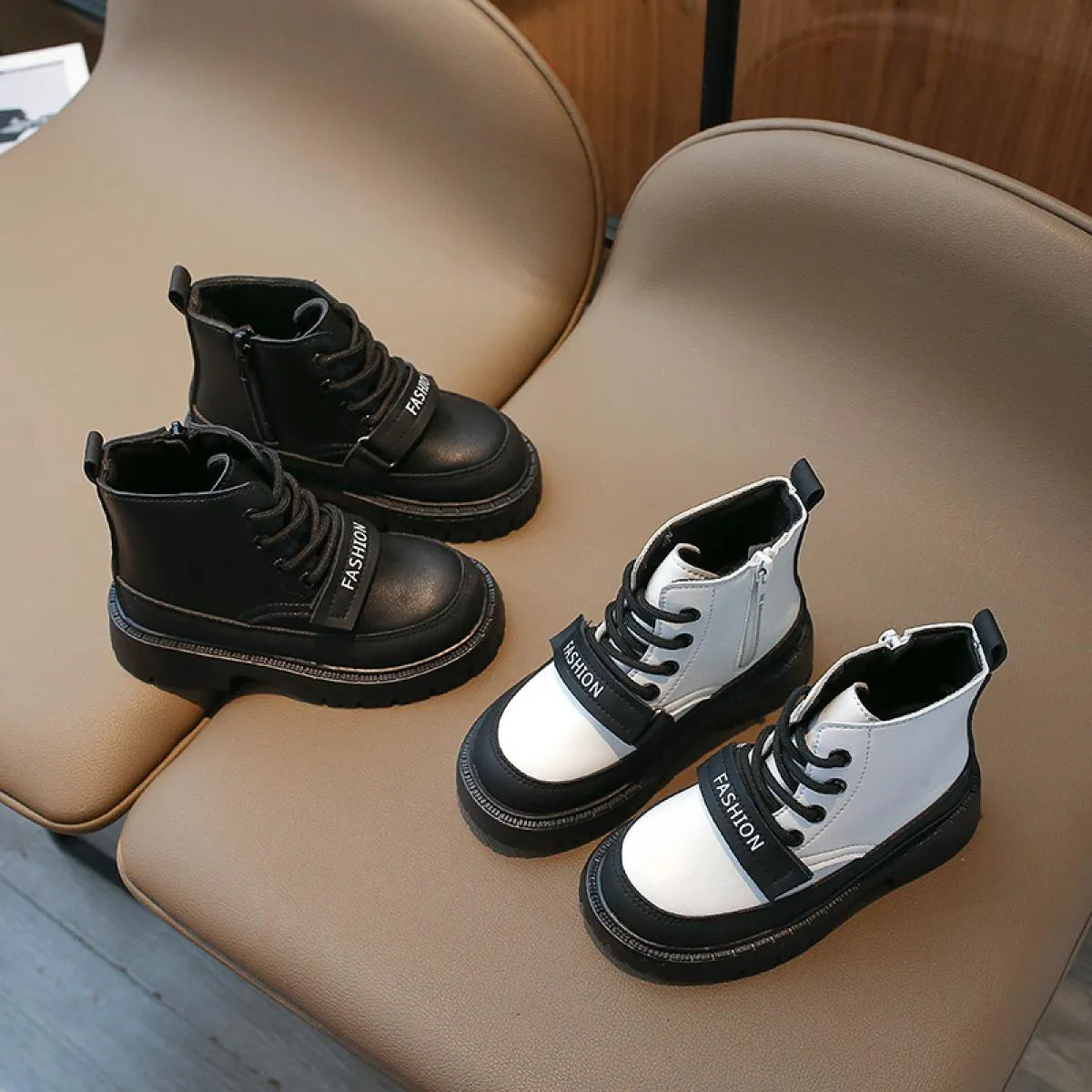Scarpe con plateau primavera autunno Stivaletti corti da principessa Stivaletti eleganti con lacci per ragazza alla moda Stivale