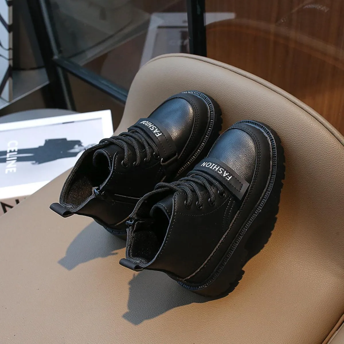 Scarpe con plateau primavera autunno Stivaletti corti da principessa Stivaletti eleganti con lacci per ragazza alla moda Stivale