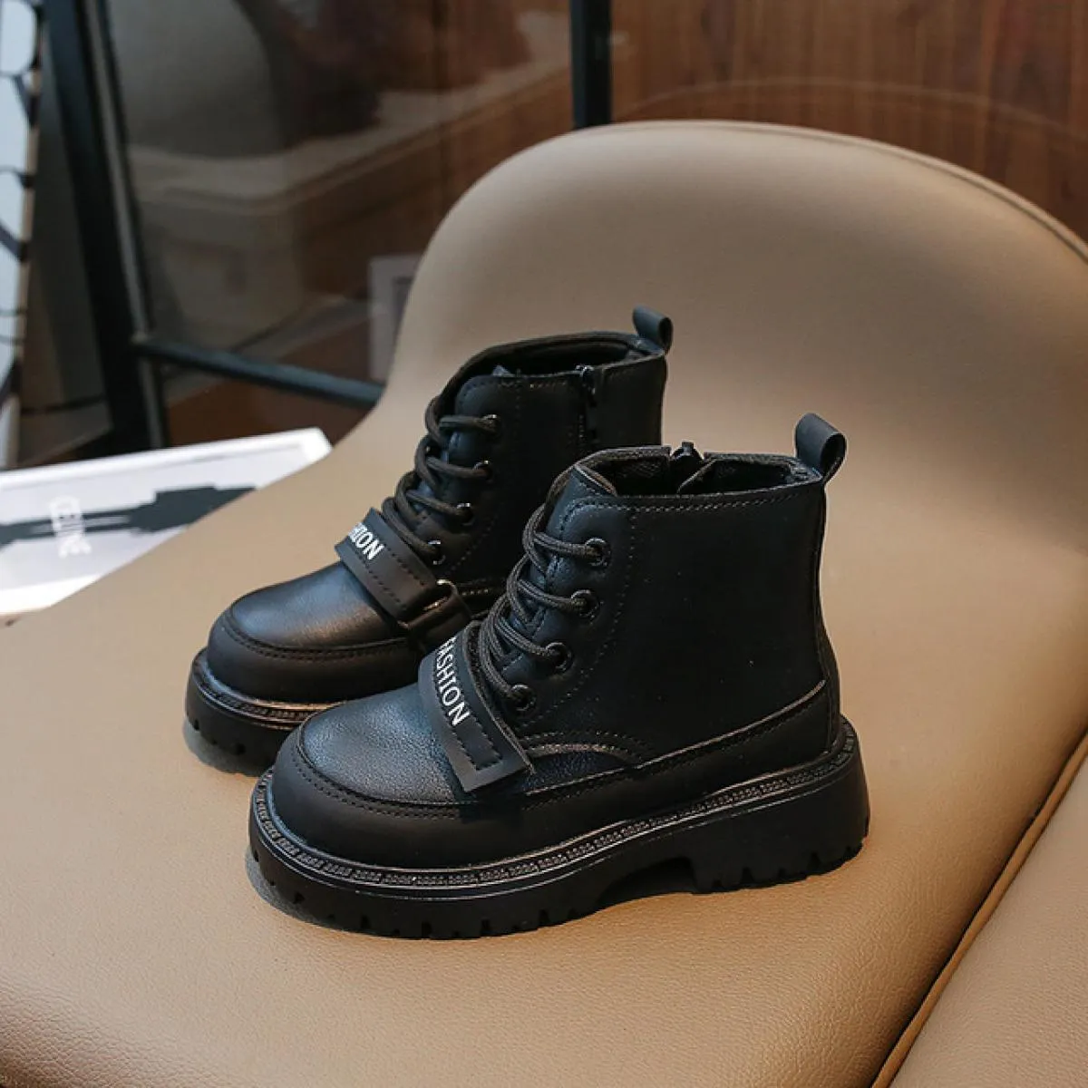 Scarpe con plateau primavera autunno Stivaletti corti da principessa Stivaletti eleganti con lacci per ragazza alla moda Stivale