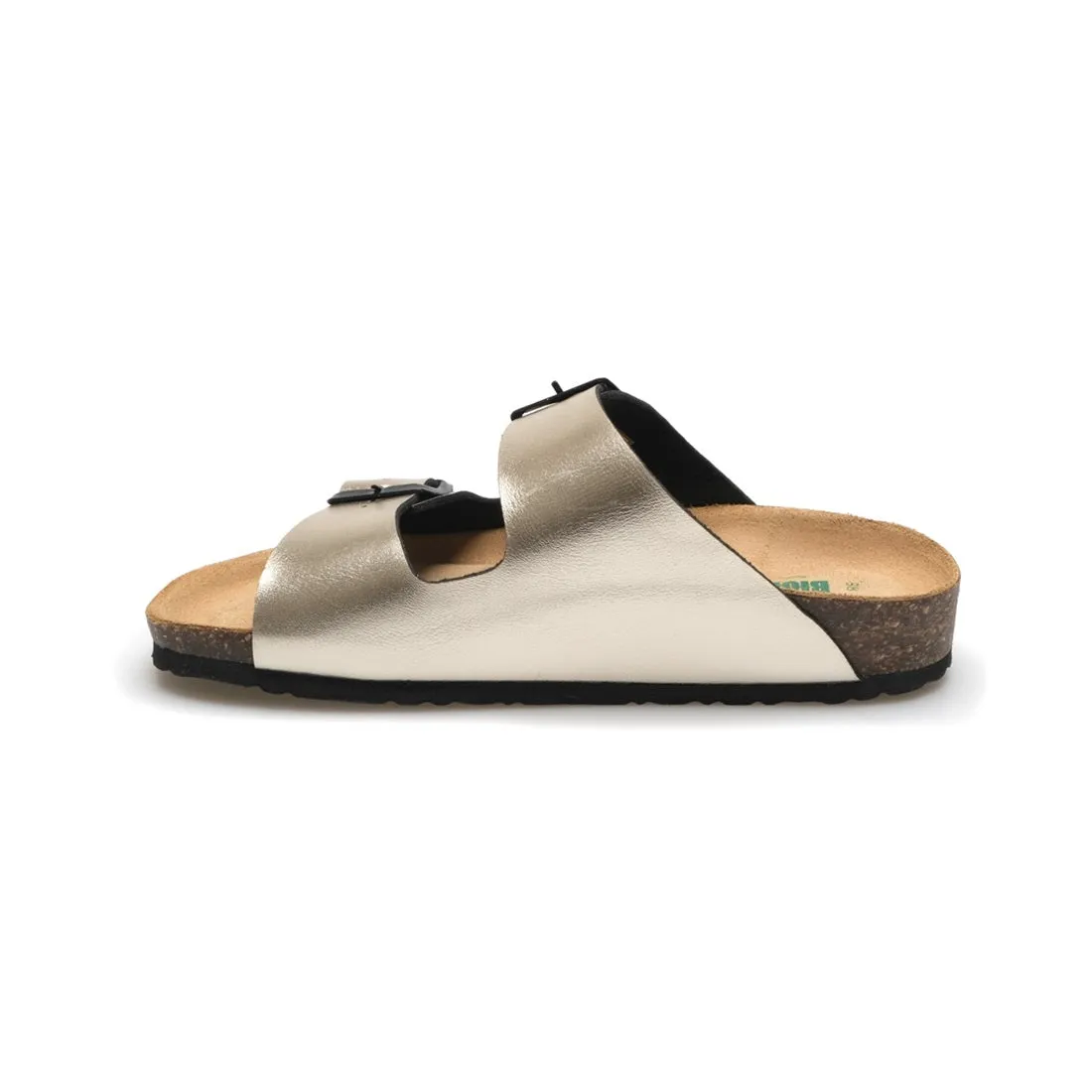 Scarpe da Donna BIONATURA Art. 94XTHE-24-I-LMPL  lam platino Ciabatte doppia fibbia