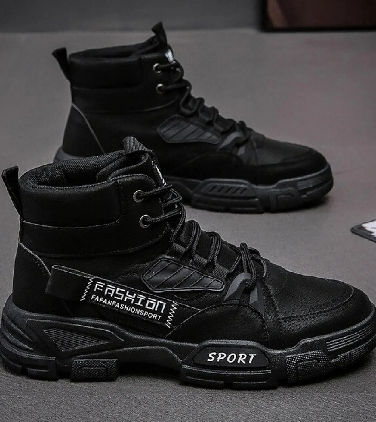 Scarpe da uomo Stivali alti da uomo stringati Autunno Stivaletti traspiranti comodi 2022 Stivaletti militari moda Uomo Platfo