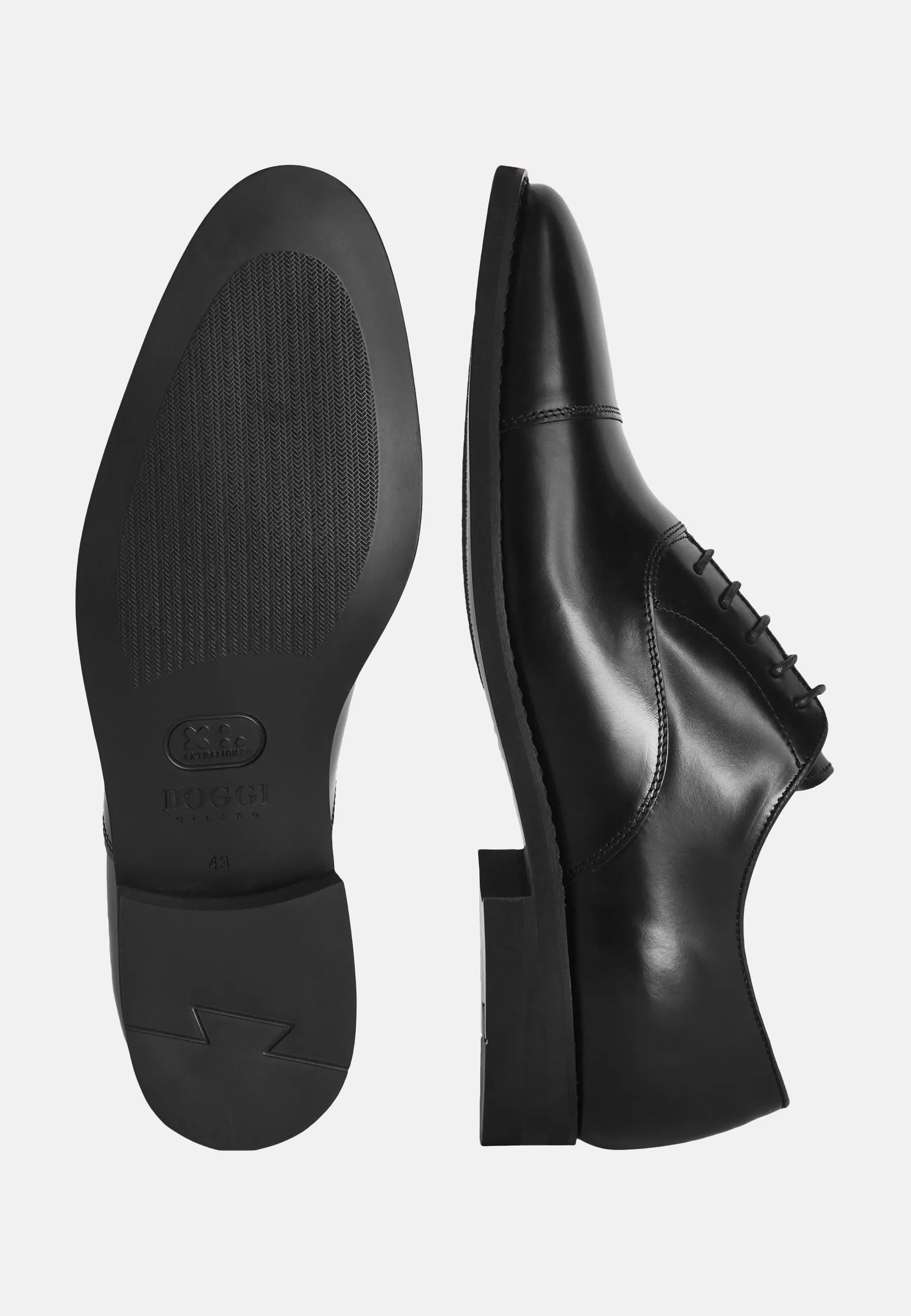 Scarpe Oxford In Pelle