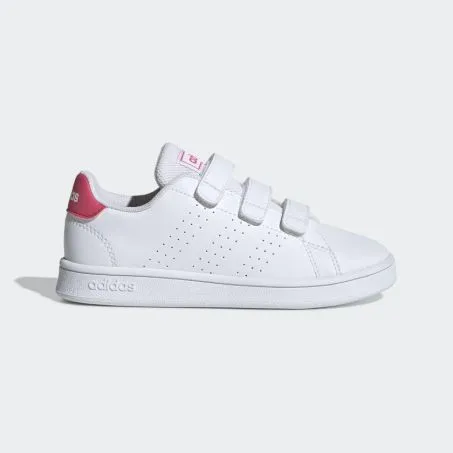 Scarpe Ragazza Adidas Original J EF0221 Advantage C Bianco