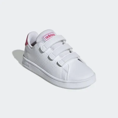 Scarpe Ragazza Adidas Original J EF0221 Advantage C Bianco