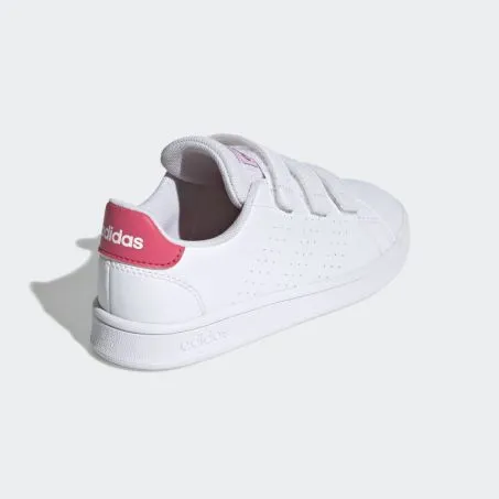 Scarpe Ragazza Adidas Original J EF0221 Advantage C Bianco