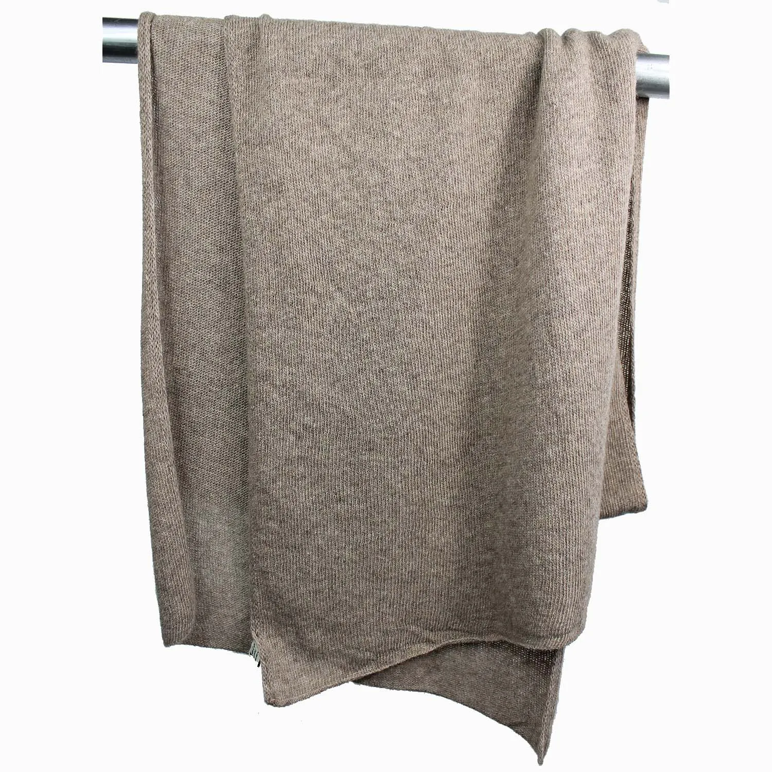 Sciarpa maglia lana e cashmere colore tortora
