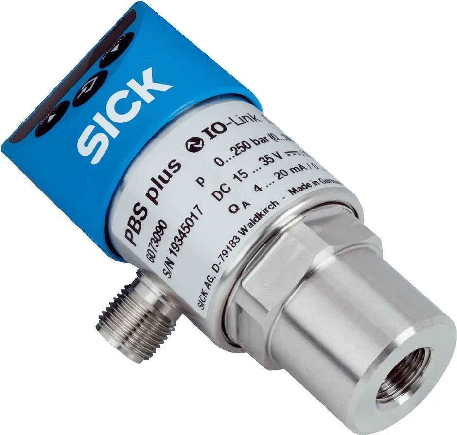 Sensore di pressione Relativa SICK, 100bar max, uscita IO-Link/PNP/NPN + PNP/NPN