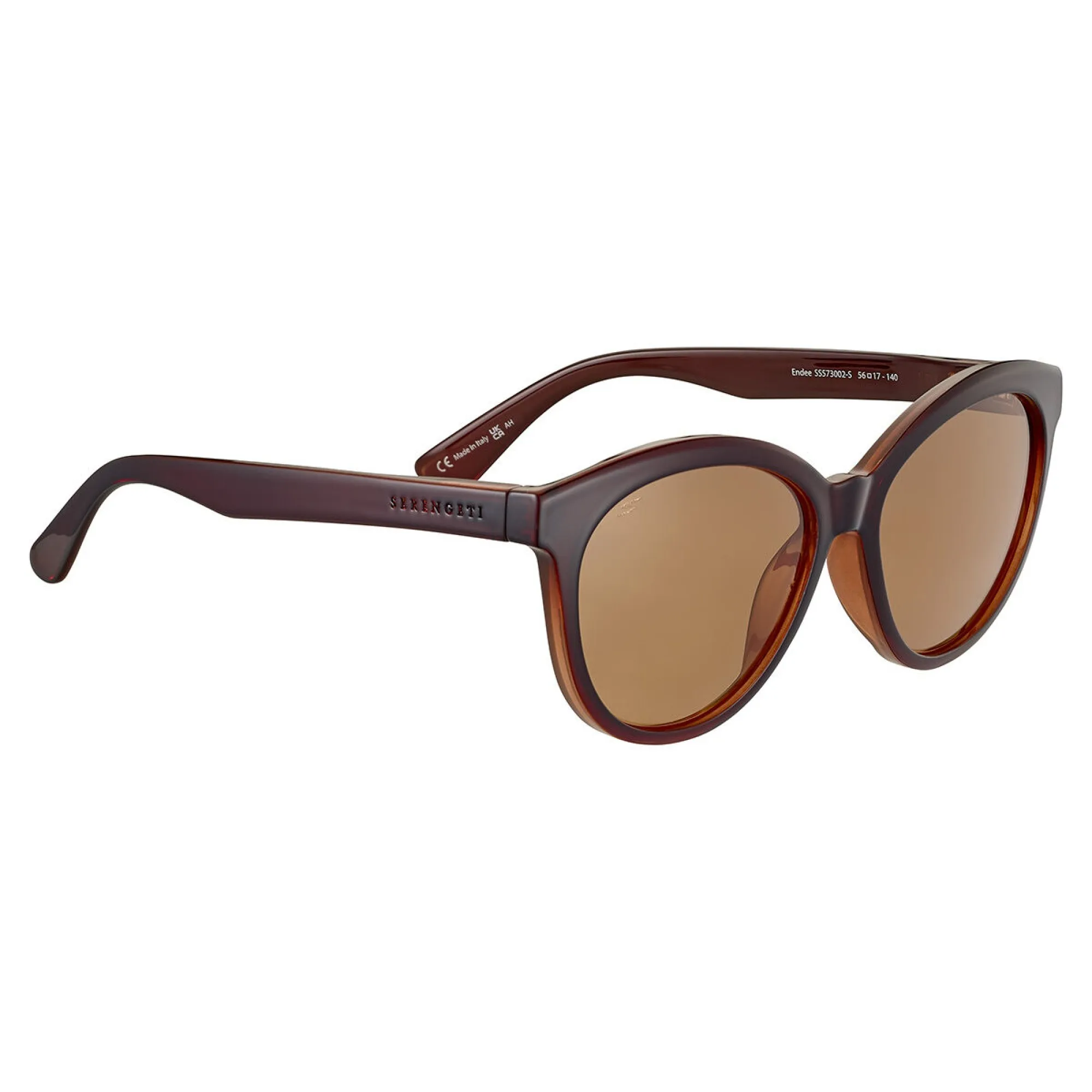   Serengeti ENDEE - SS573002 Spray Marrone Lucido Su Base Nude Lattiginosa | Occhiale Da Sole Donna 