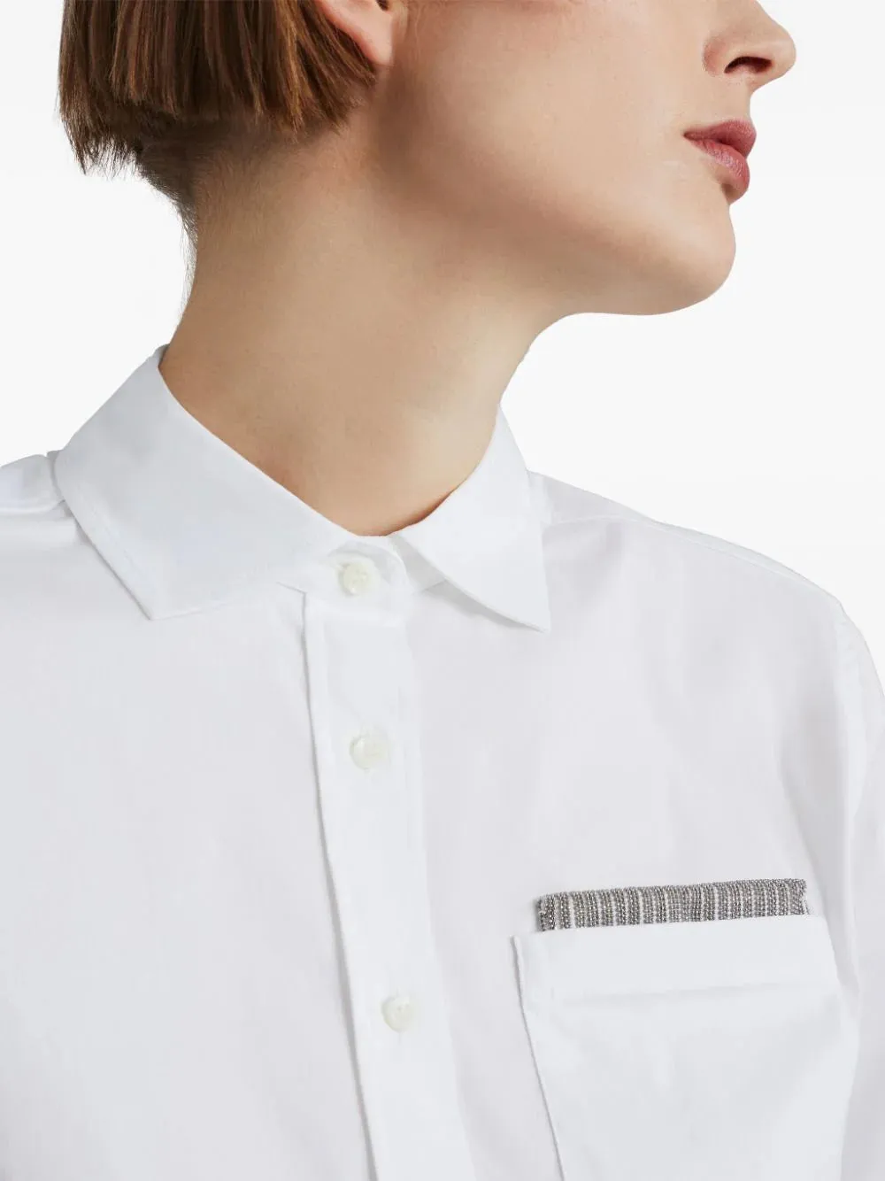Shirt Brunello Cucinelli con dettaglio monili