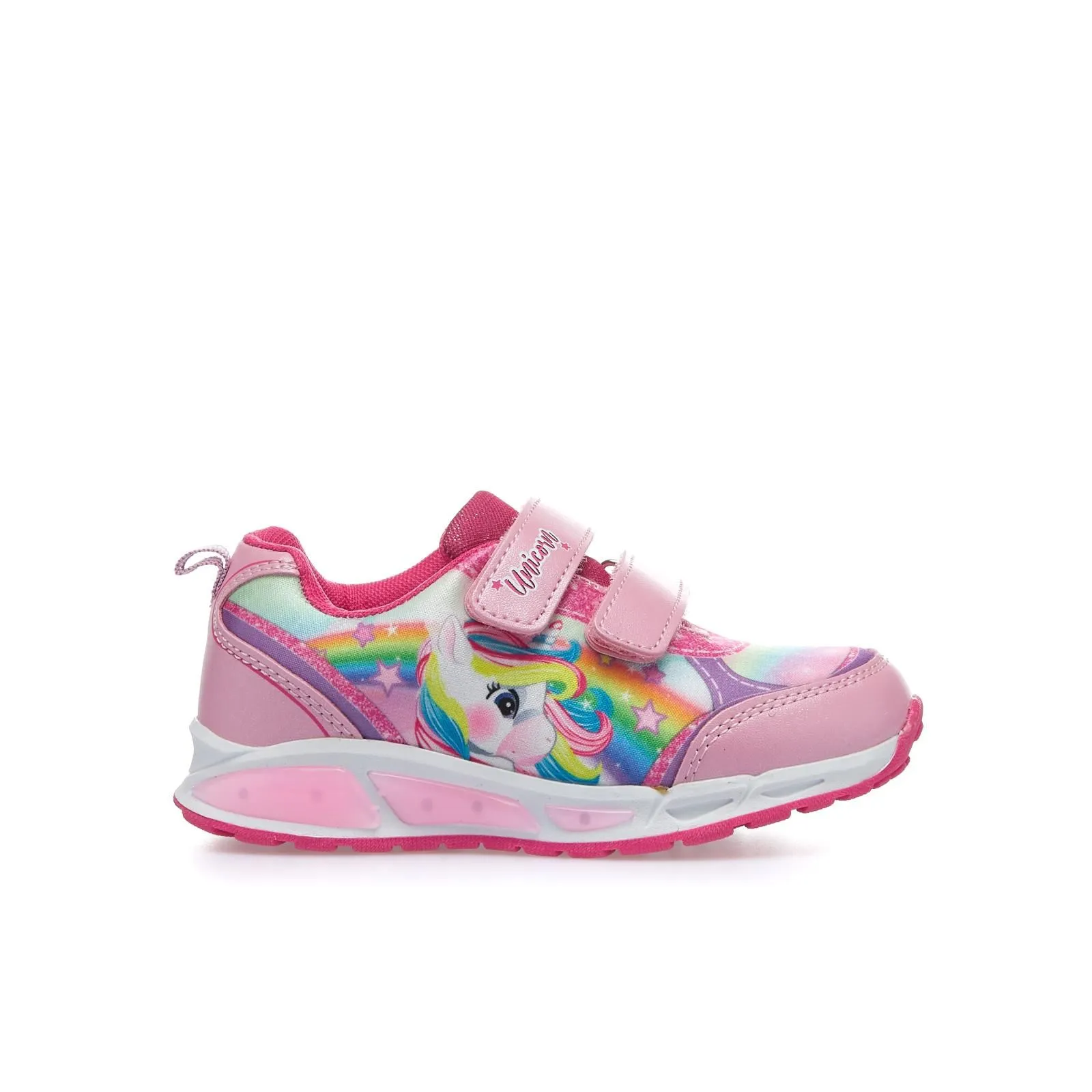 Sneakers rosa unicorno con suola in gomma