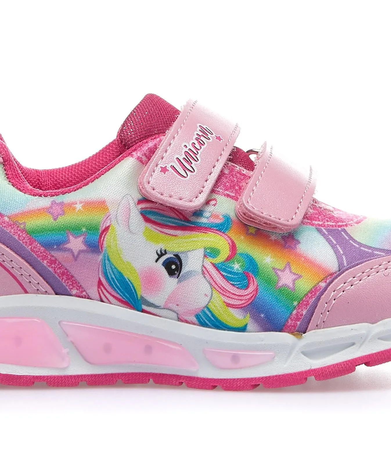 Sneakers rosa unicorno con suola in gomma