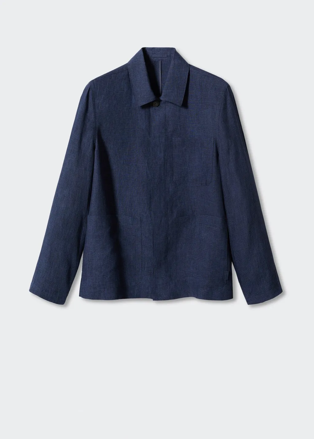 Sovracamicia lino pied-de-poule