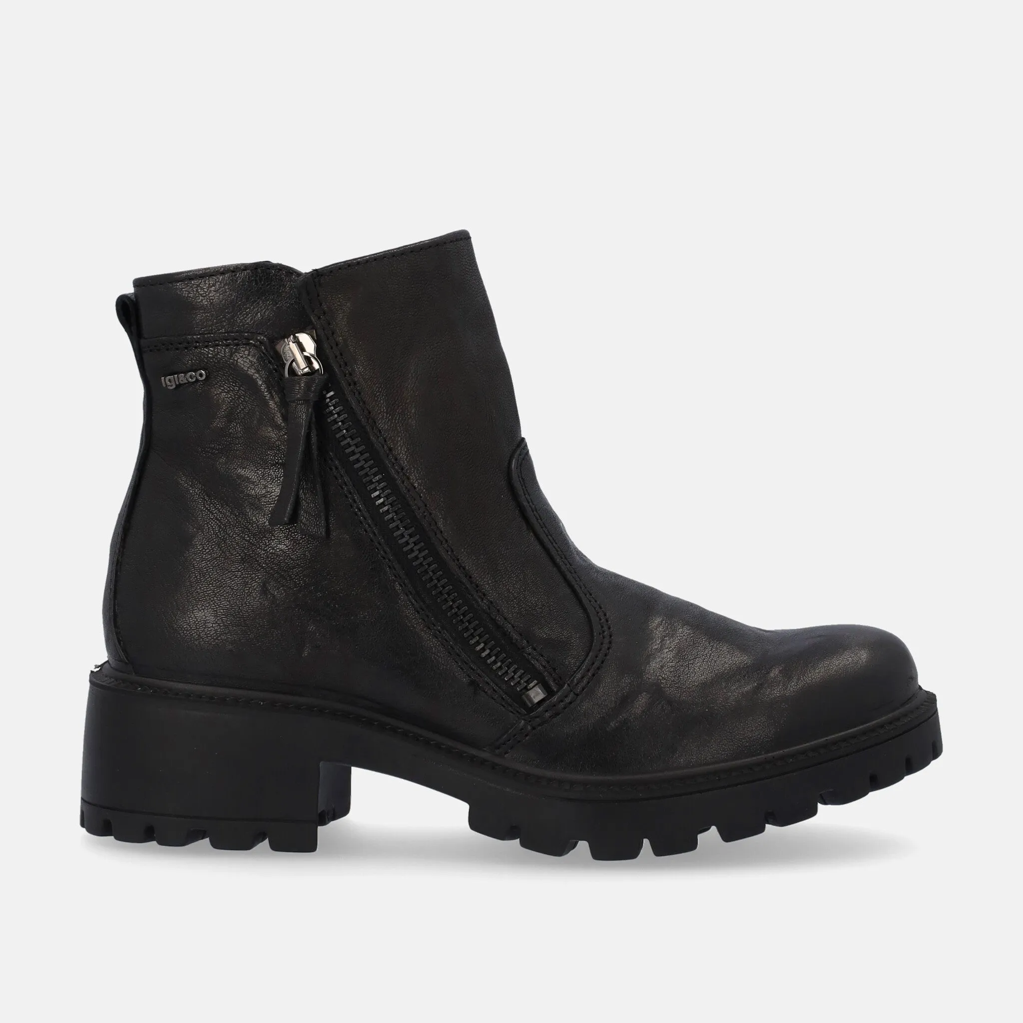 Stivaletti con tacco donna Igi&Co in pelle