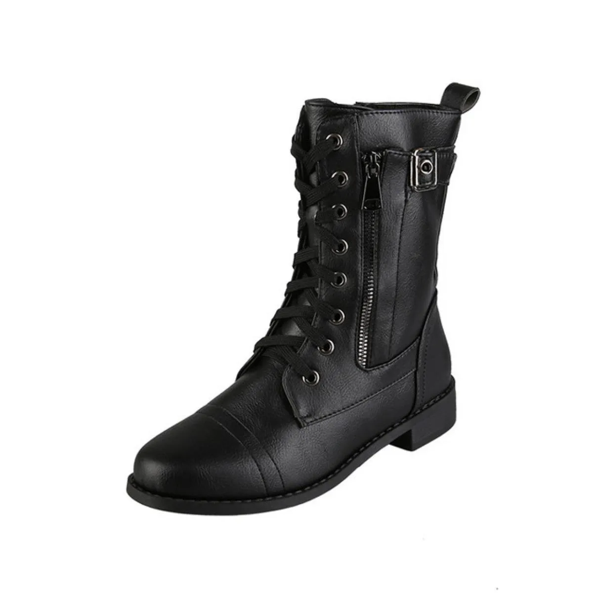 Stivaletti con zip autunnali da donna Stivaletti con fibbia nuovi originali da donna Moda femminile Appartamenti casual Calzatur