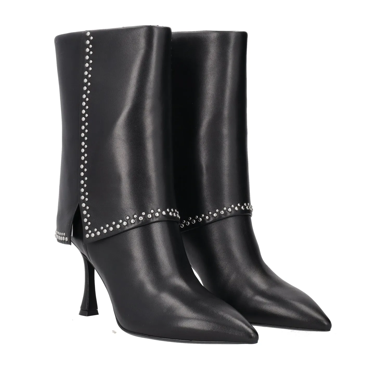     STIVALETTO ICY CON BORCHIE COLORE NERO  