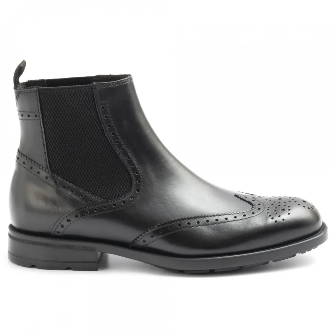 Stivaletto Marco Ferretti nero in pelle con elastico