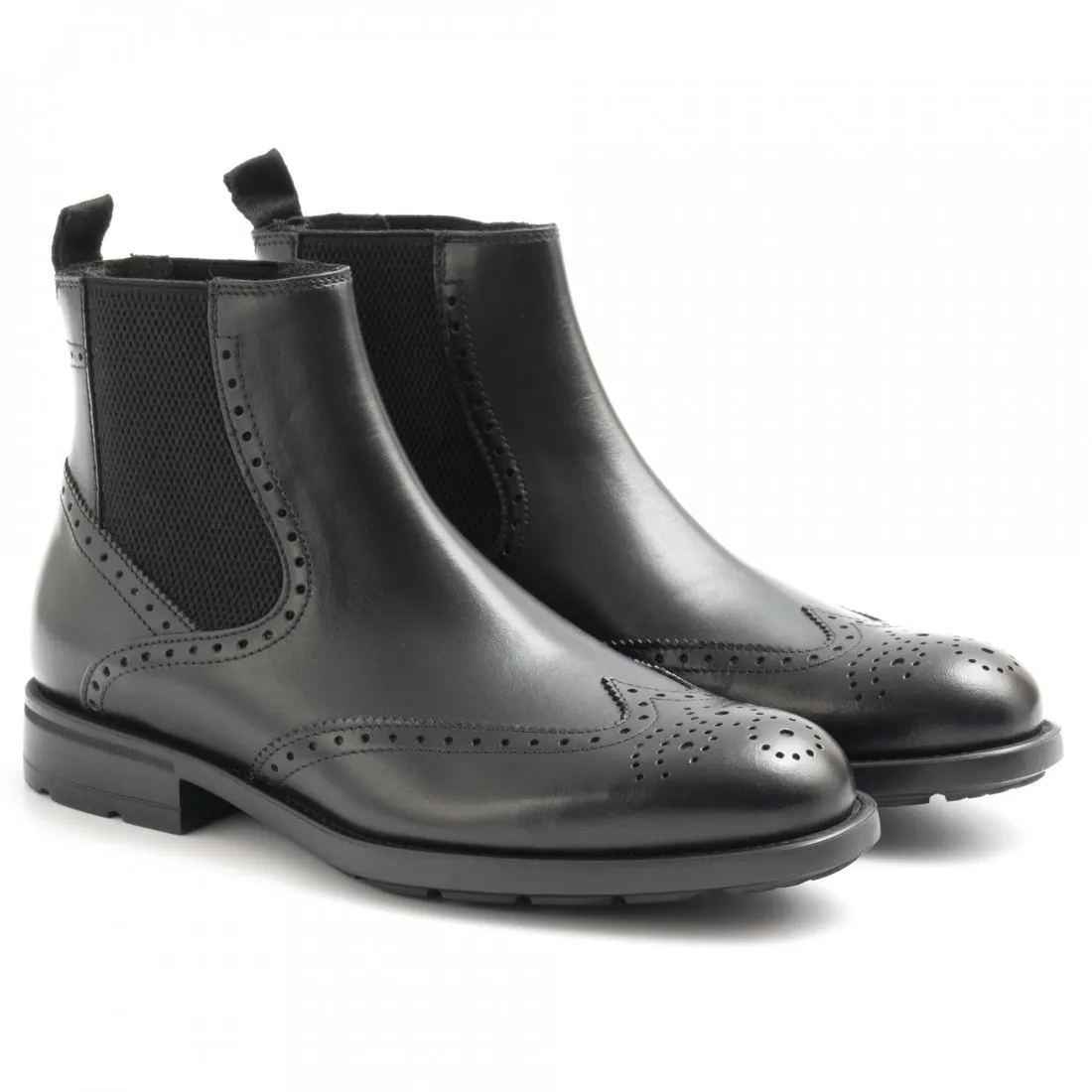 Stivaletto Marco Ferretti nero in pelle con elastico