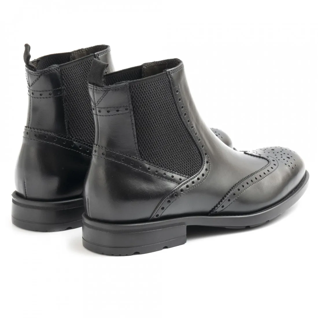 Stivaletto Marco Ferretti nero in pelle con elastico