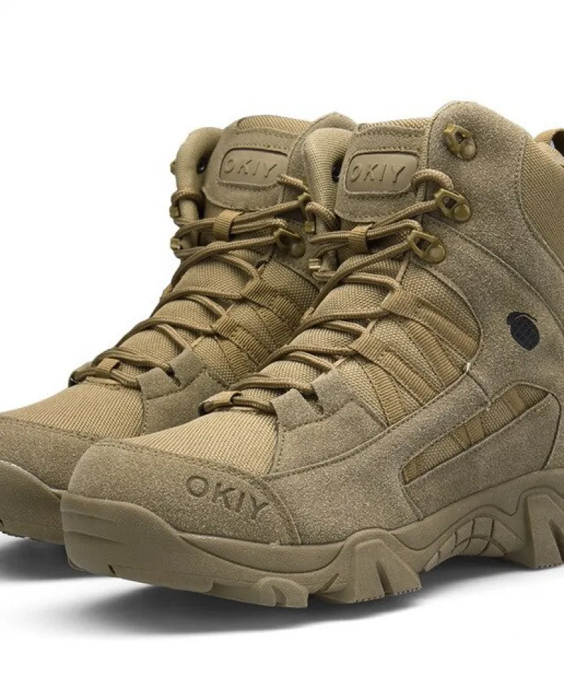 Stivali militari da uomo Stivaletti da combattimento Stivaletti da lavoro maschili da esterno Special Force Desert Tactical Stiv