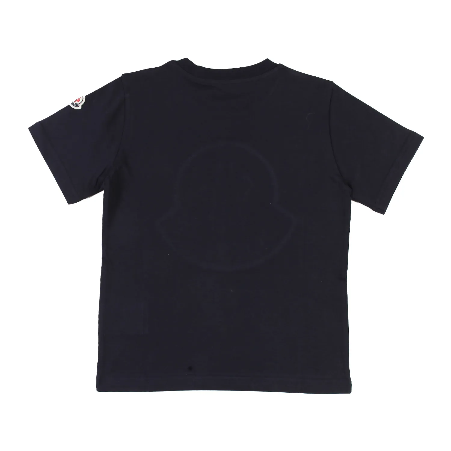 T-Shirt Moncler Blu Navy Con Logo Goffrato