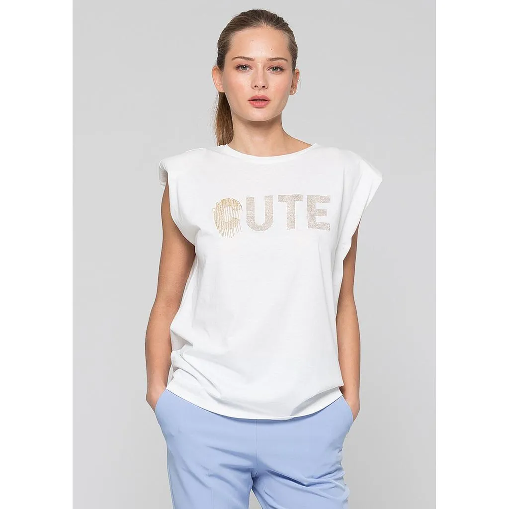 T-shirt with applications / Black