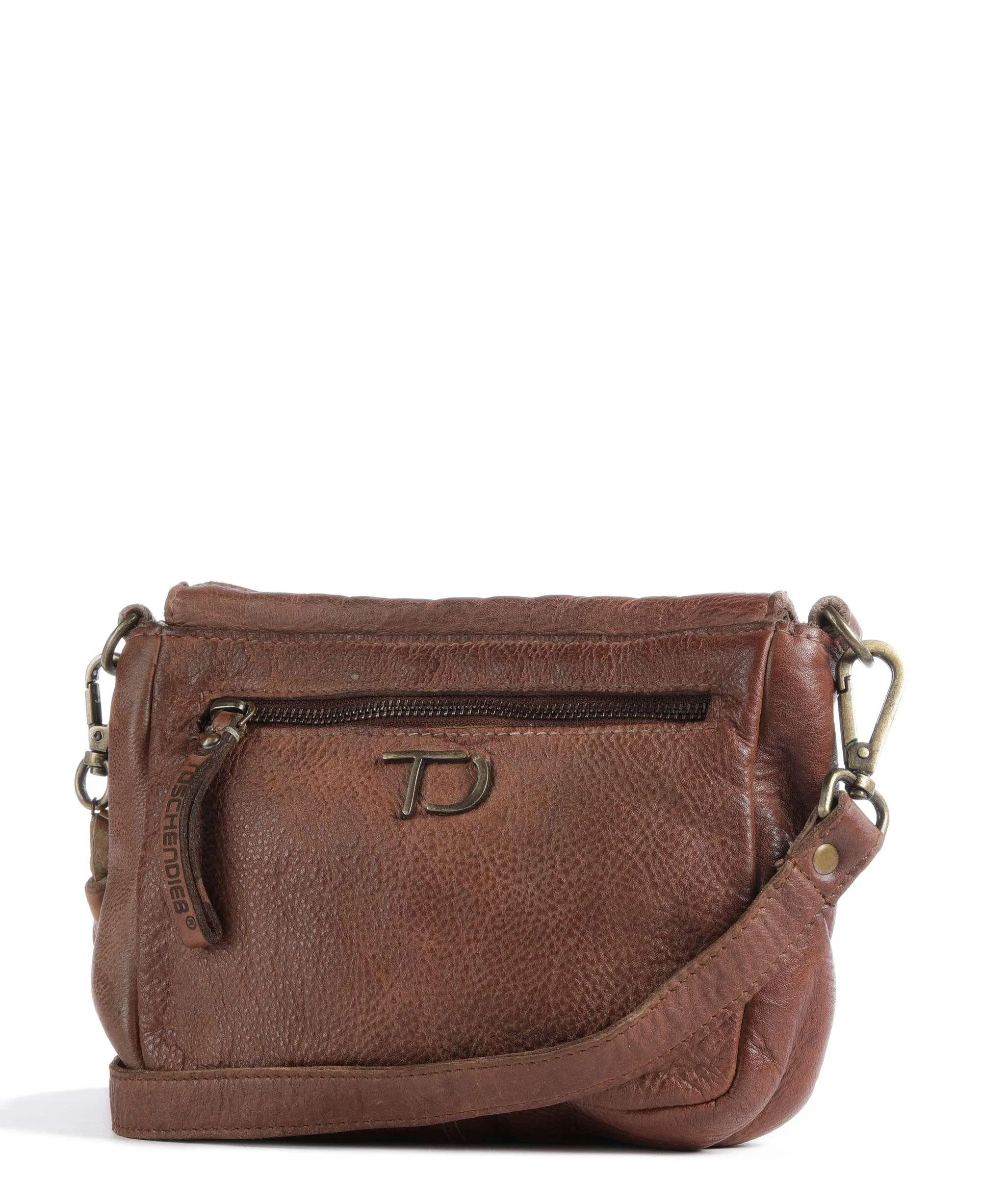  Taschendieb Wien Akademiestrasse 3 Borsa a tracolla pelle di vacchetta grana marrone  