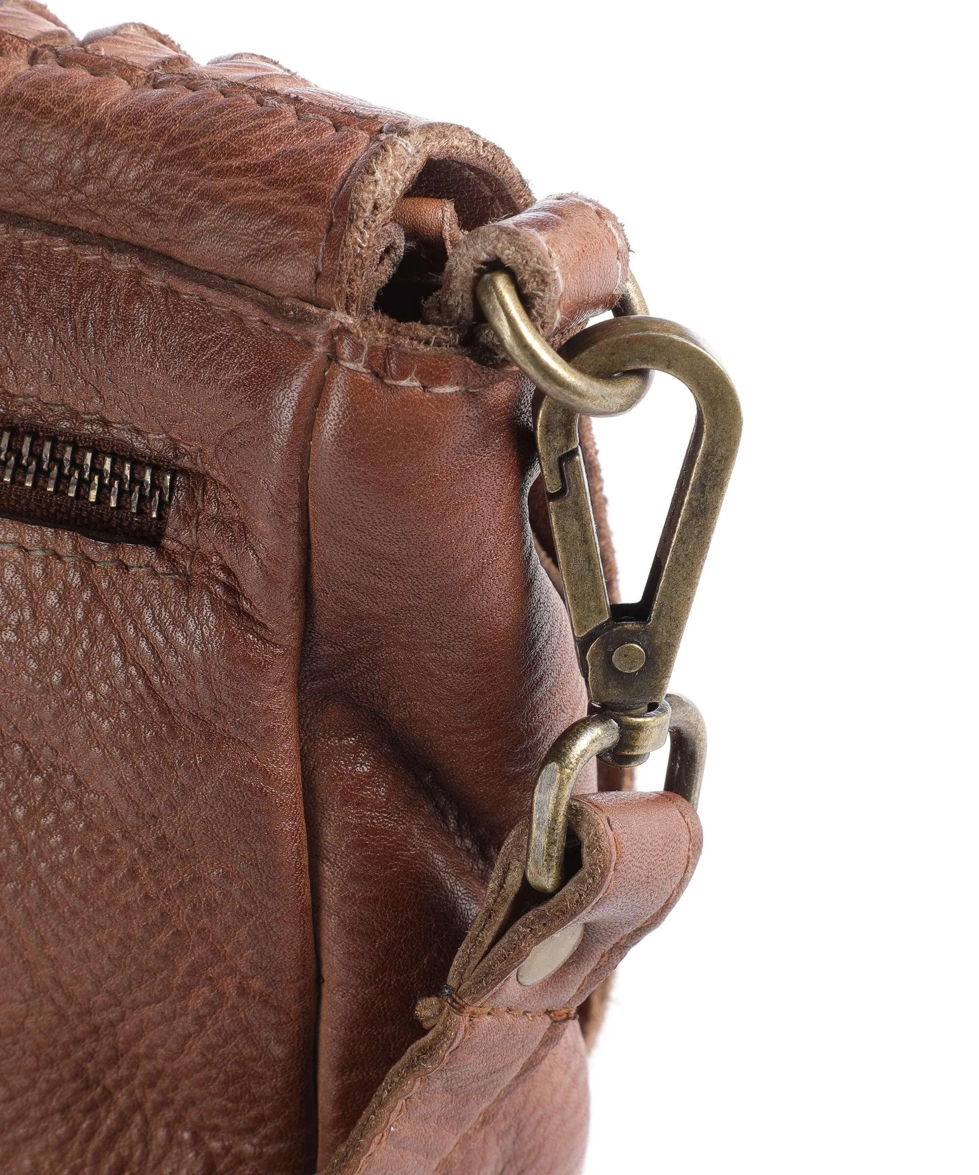 Taschendieb Wien Akademiestrasse 3 Borsa a tracolla pelle di vacchetta grana marrone  