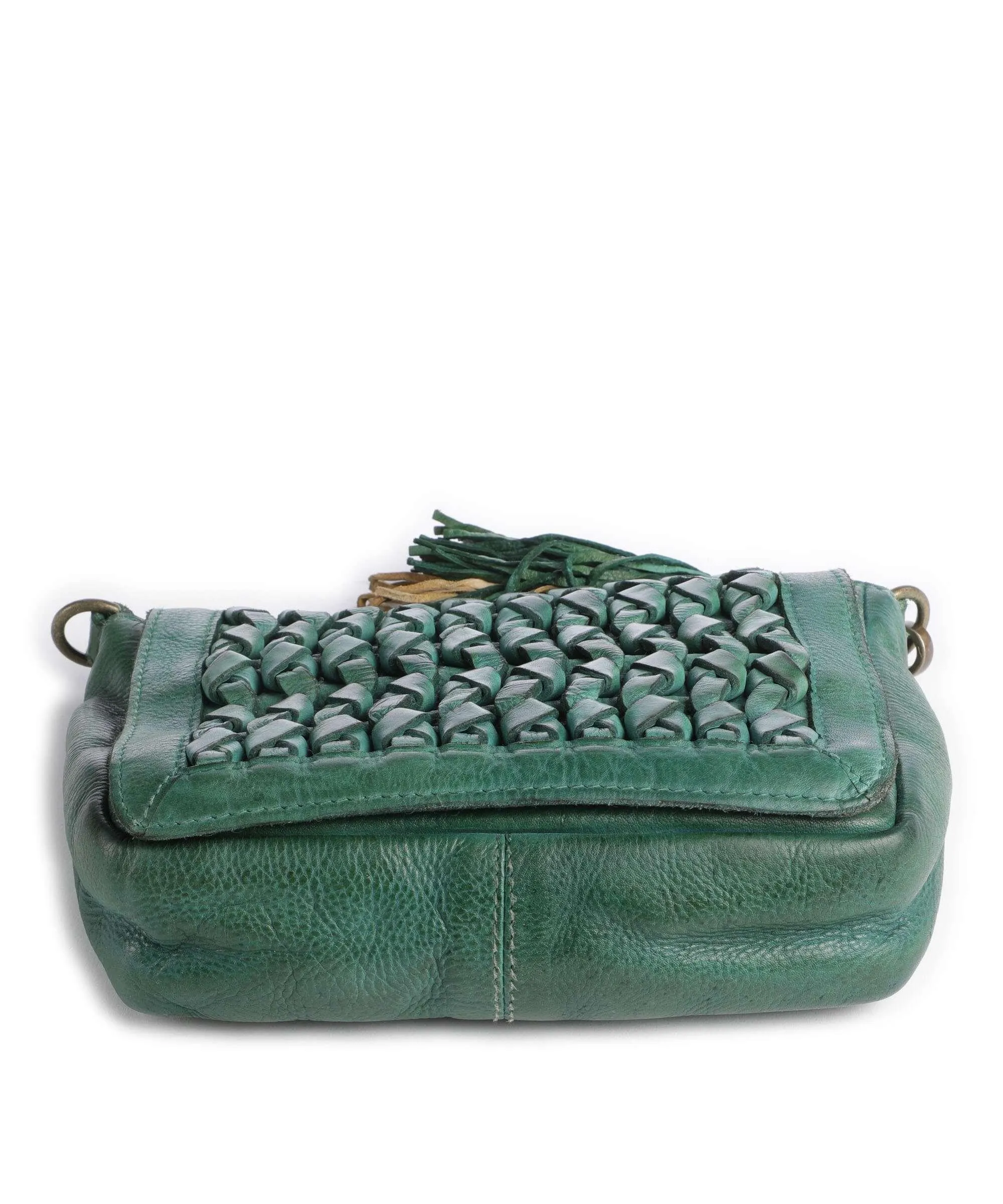  Taschendieb Wien Akademiestrasse 3 Borsa a tracolla pelle di vacchetta grana verde  