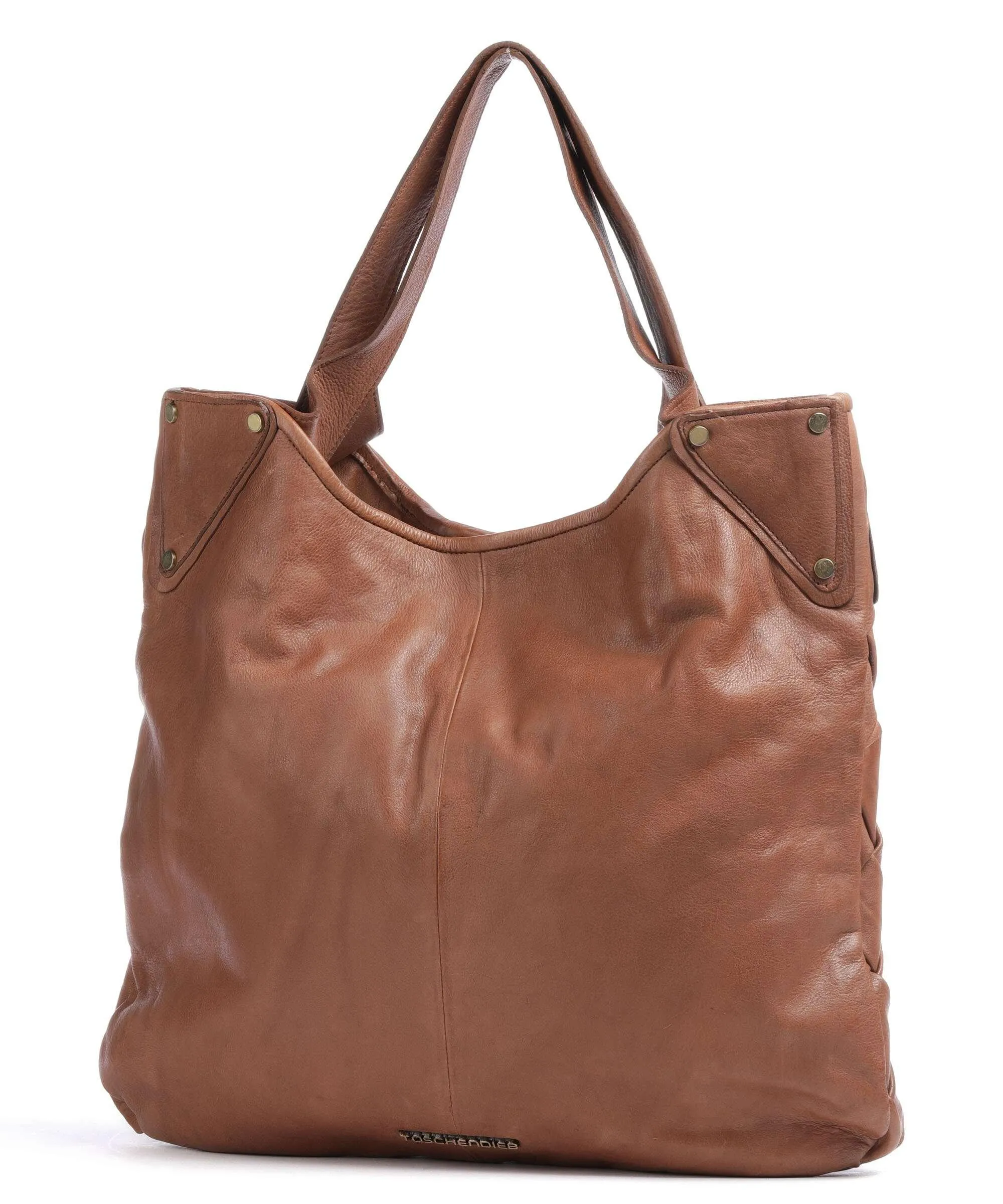  Taschendieb Wien Annagasse 1 Borsa shopper pelle di vacchetta grana marrone  