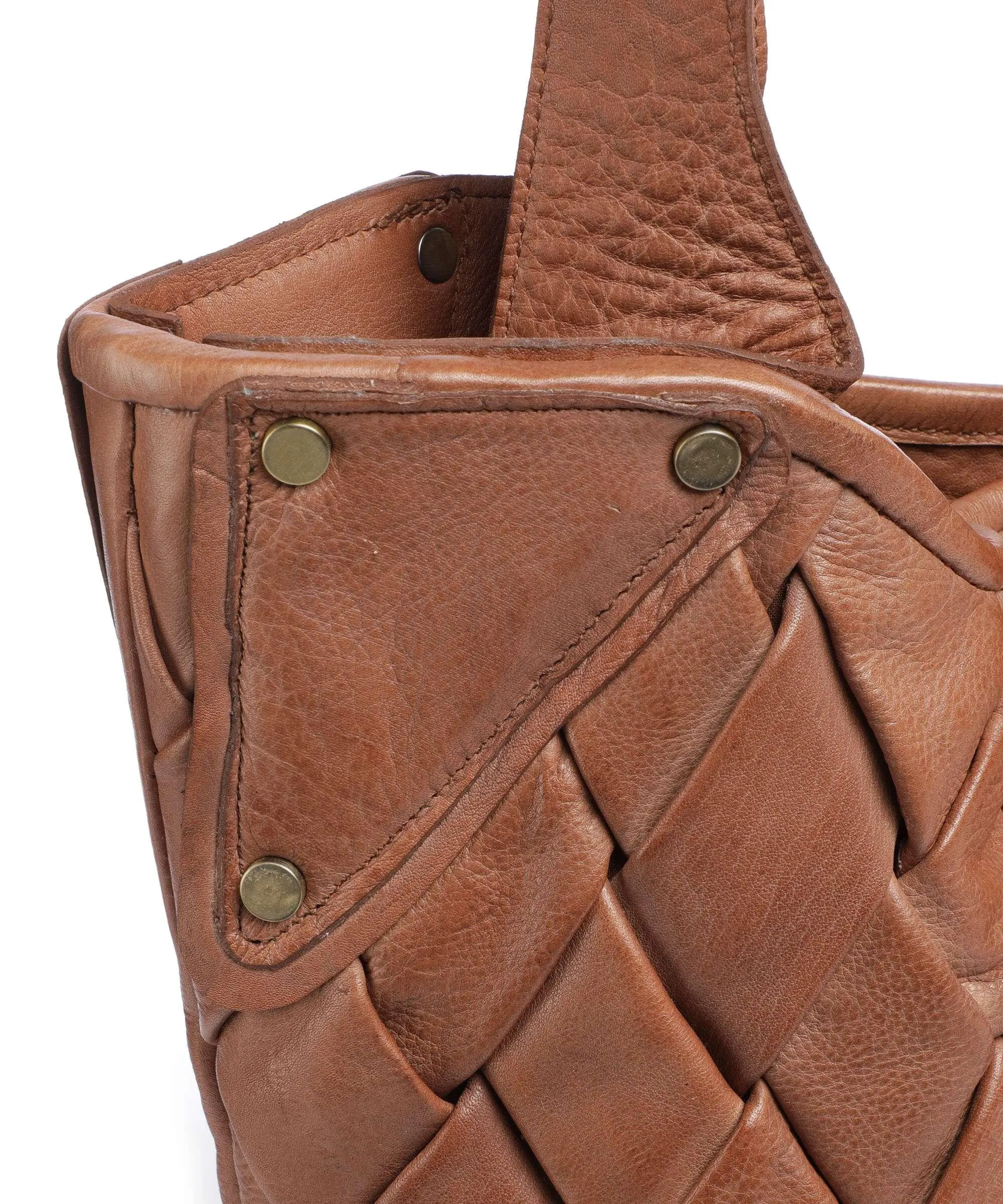  Taschendieb Wien Annagasse 1 Borsa shopper pelle di vacchetta grana marrone  