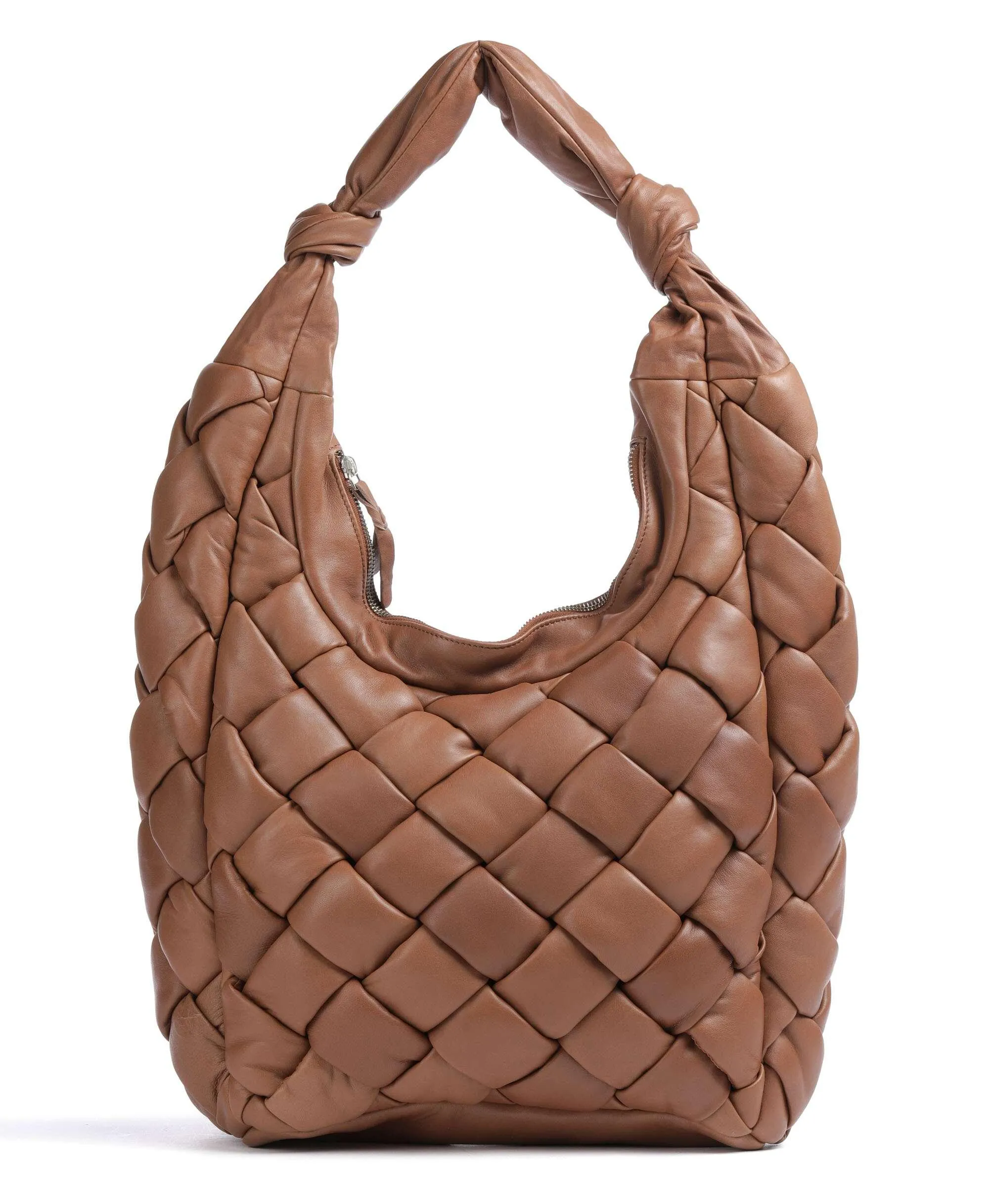  Taschendieb Wien Elisabethstrasse 1 Borsa hobo pelle di vacchetta finemente grana marrone  