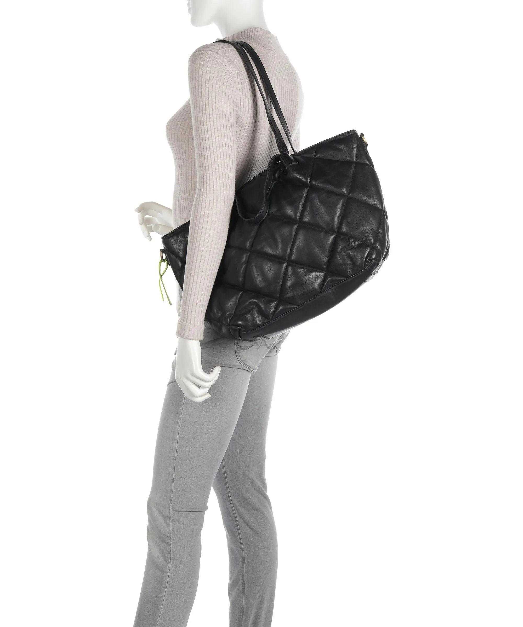  Taschendieb Wien Wipplinger Strasse 4 Borsa shopper pelle di pecora nero  