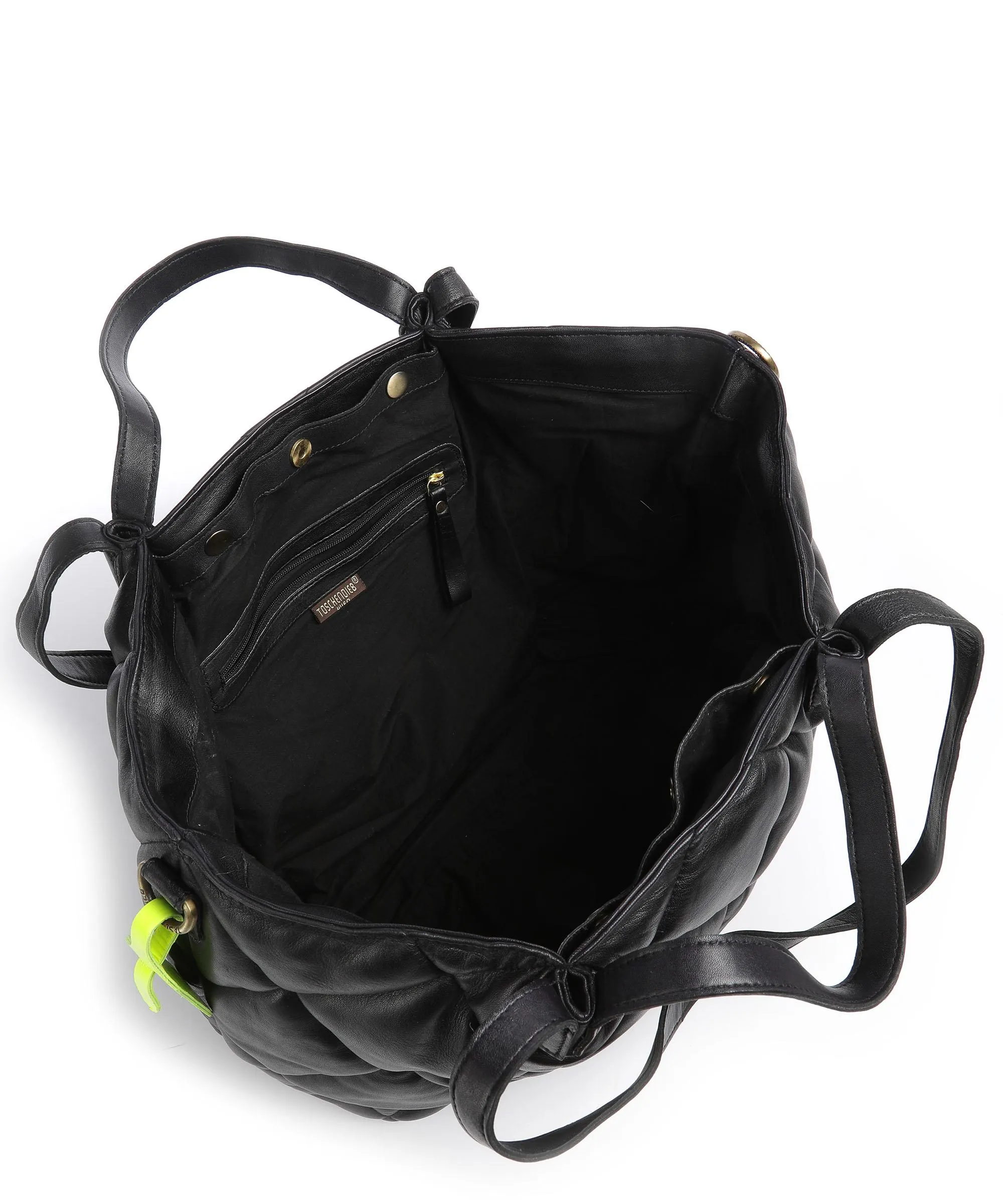  Taschendieb Wien Wipplinger Strasse 4 Borsa shopper pelle di pecora nero  