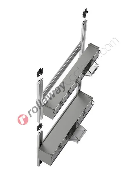 Telaio da parete con cassettiere altezza 2000 mm