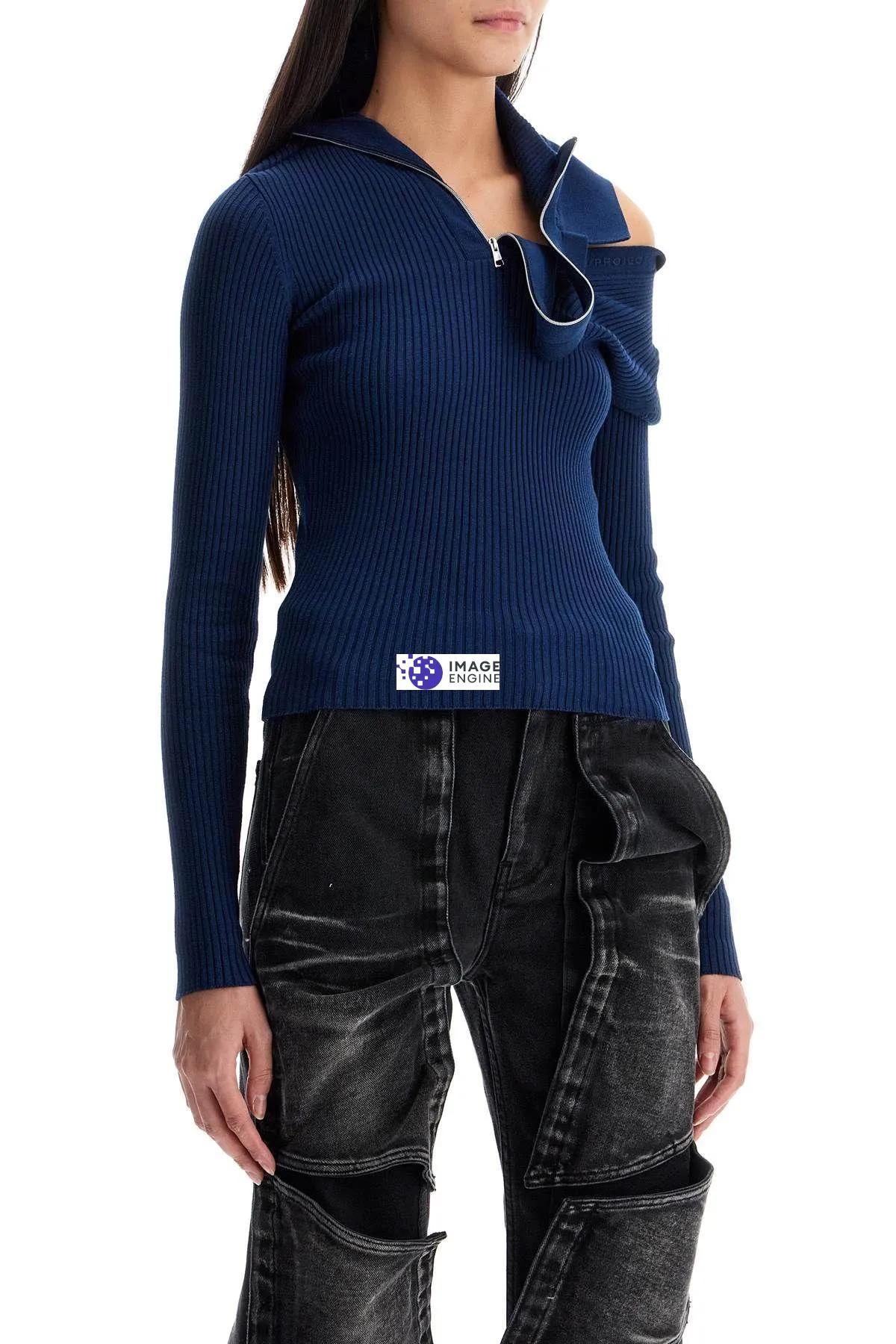 Top manica lunga pinched shoulder