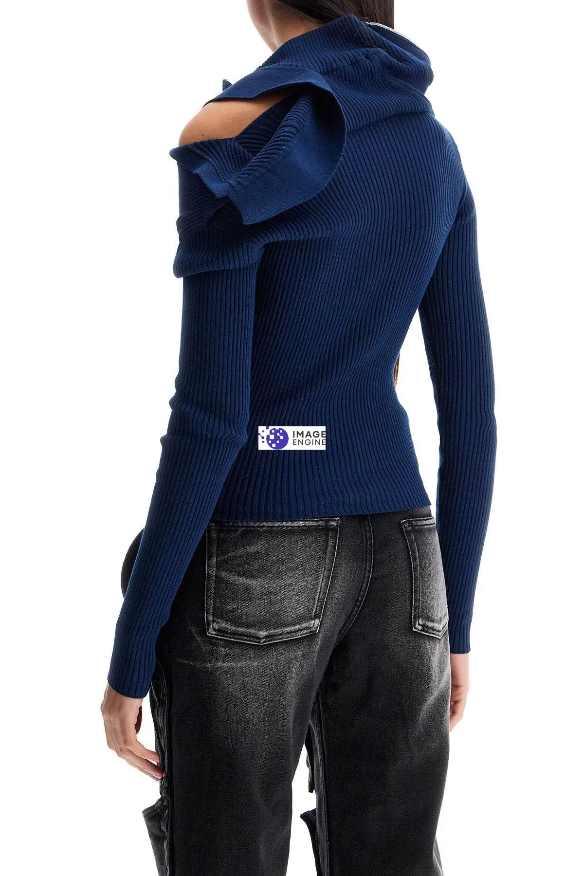 Top manica lunga pinched shoulder