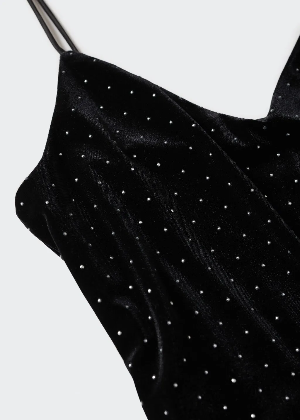 Top velluto strass