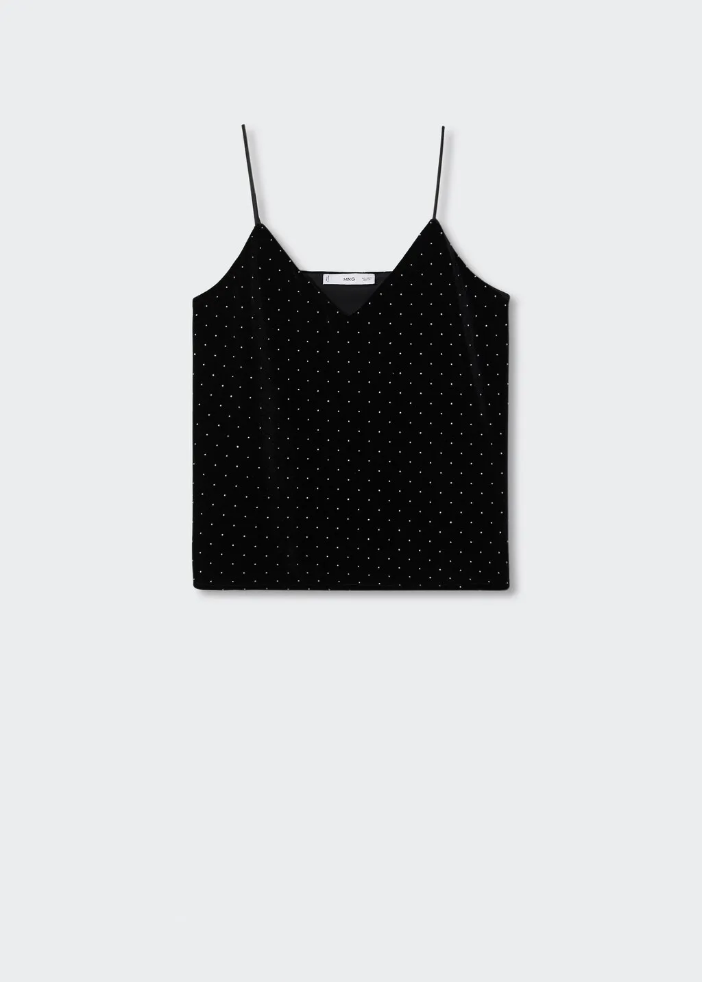 Top velluto strass