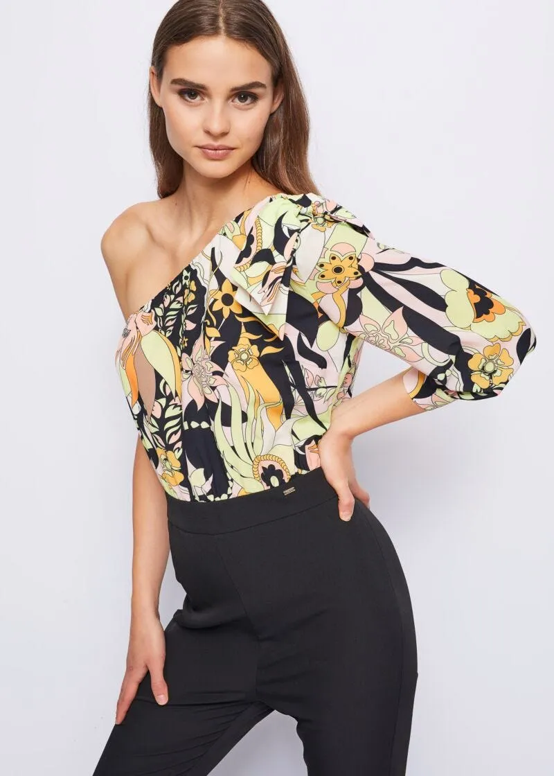 Tuta in georgette stampata