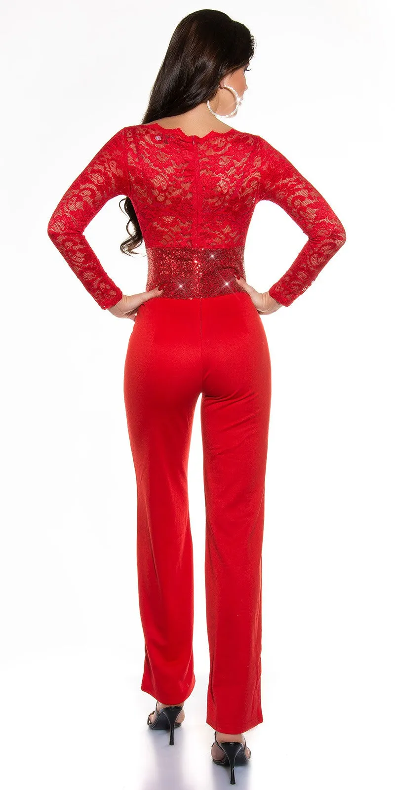 Tuta in pizzo rossa 0000OV18452