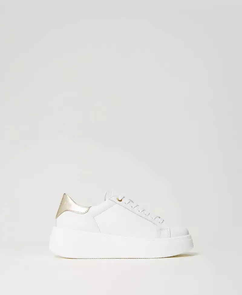 Twinset Milano Sneakers in pelle con retro a contrasto