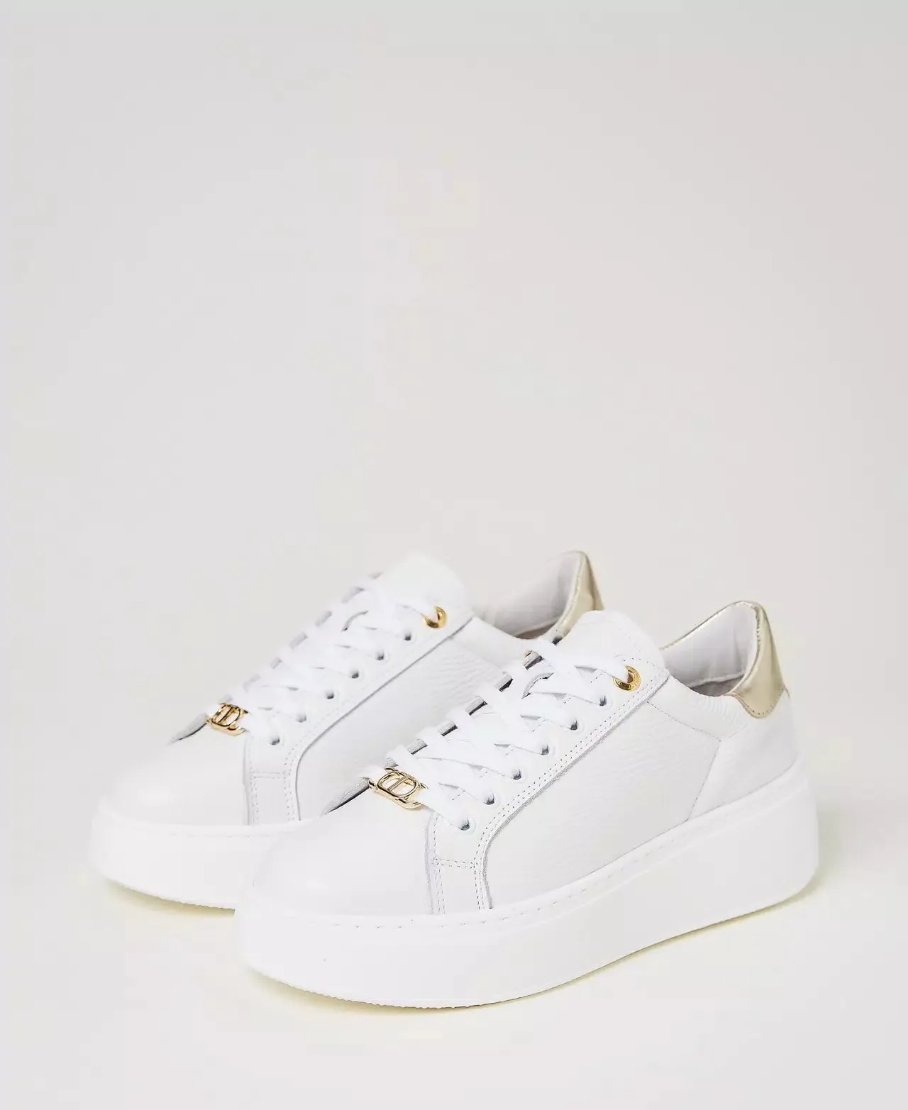 Twinset Milano Sneakers in pelle con retro a contrasto