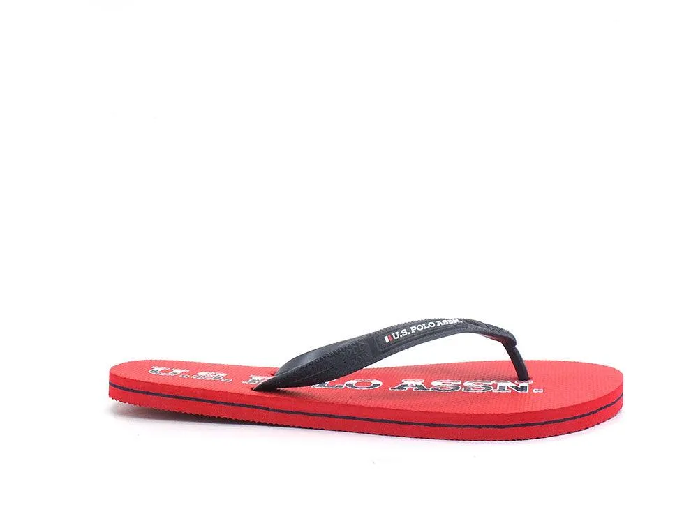U.S. POLO ASSN. Ciabatta Infradito Gomma Rosso