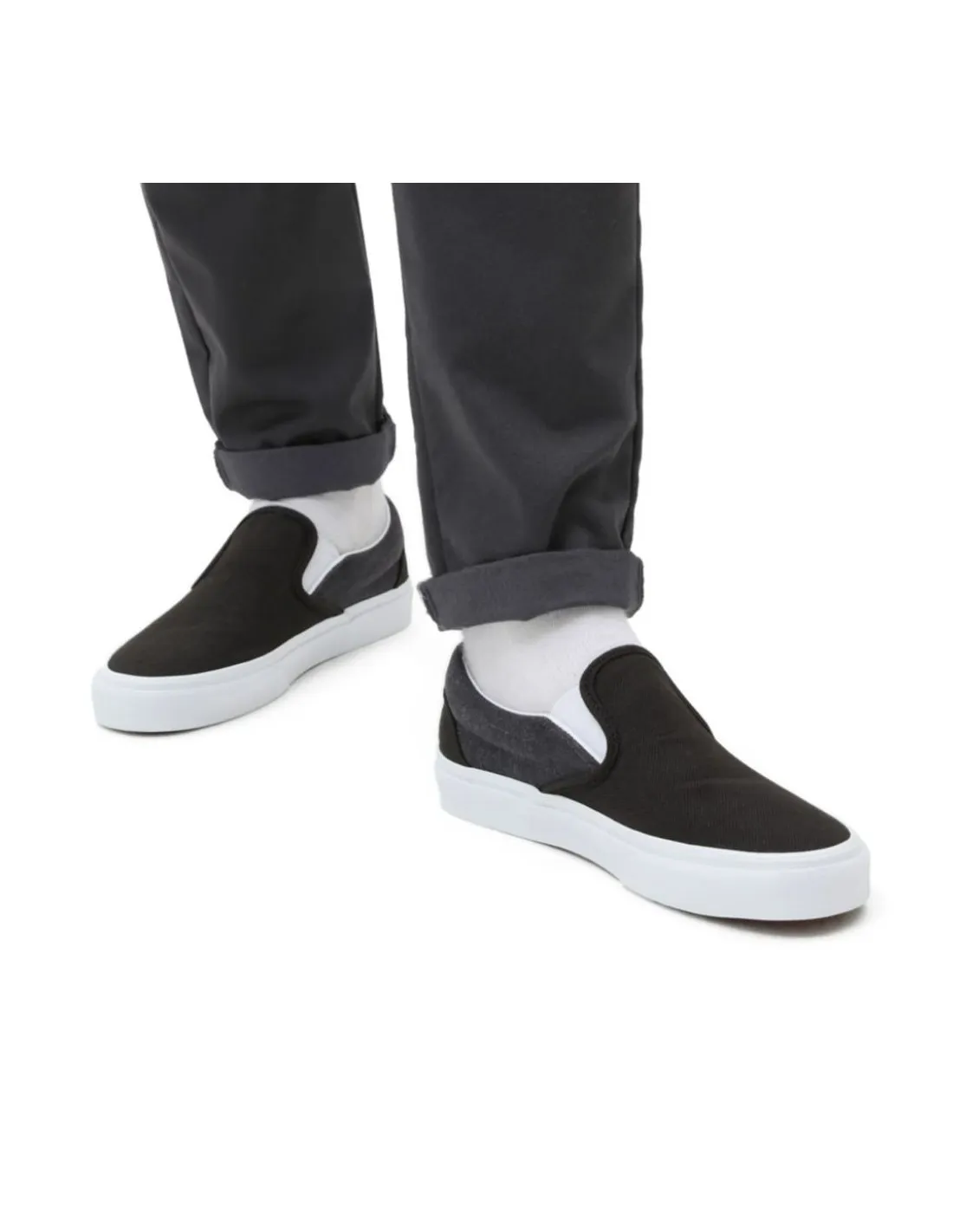 Vans Ua Classic Slip On Summer Linen Scarpe nere