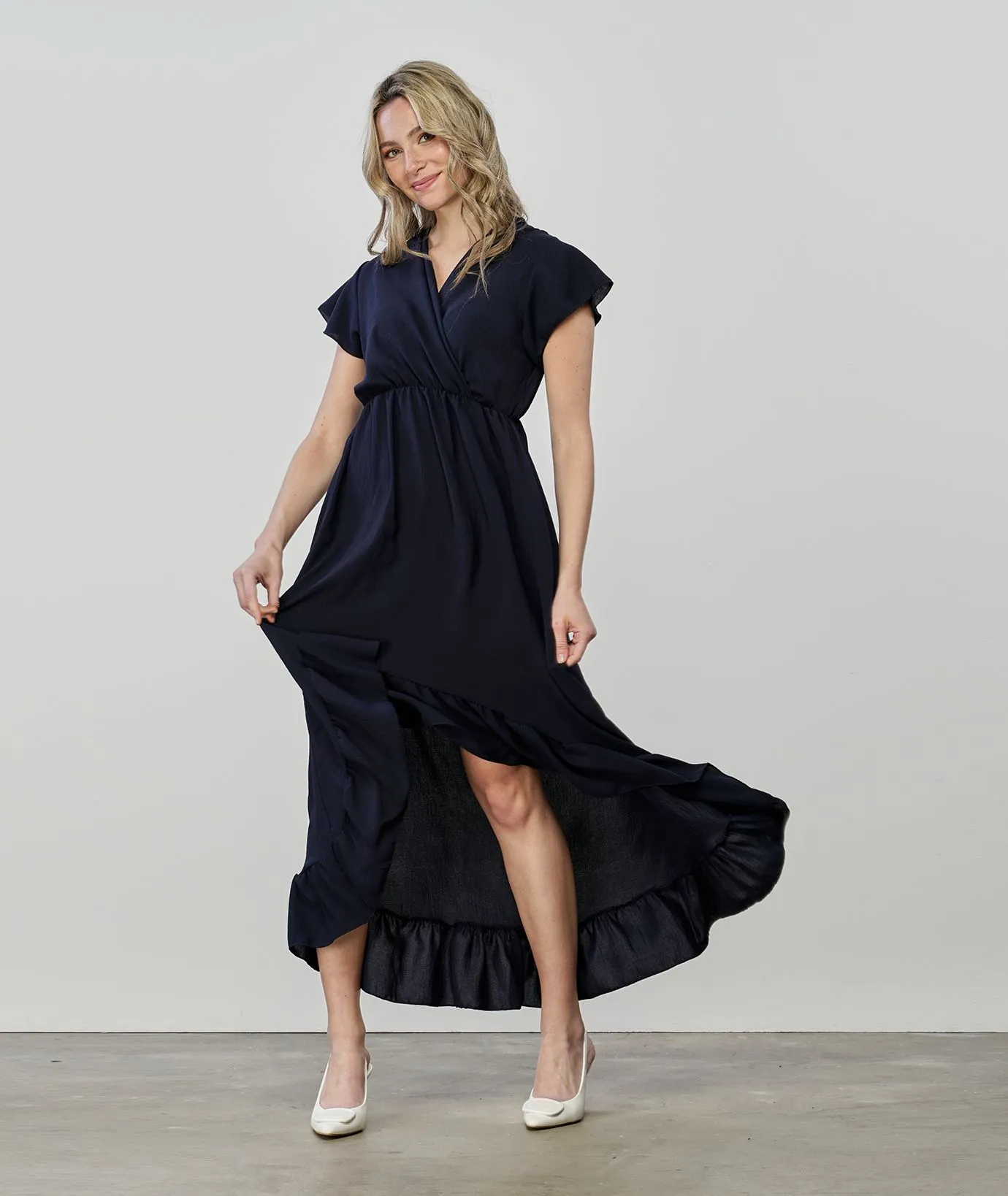 Vestito blu ampio da donna
