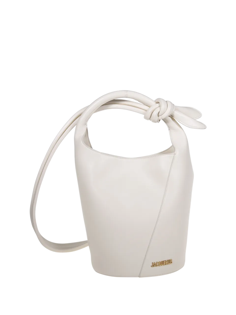 WOMAN JACQUEMUS WHITE COW LEATHER LE PETIT TOURNI BAG