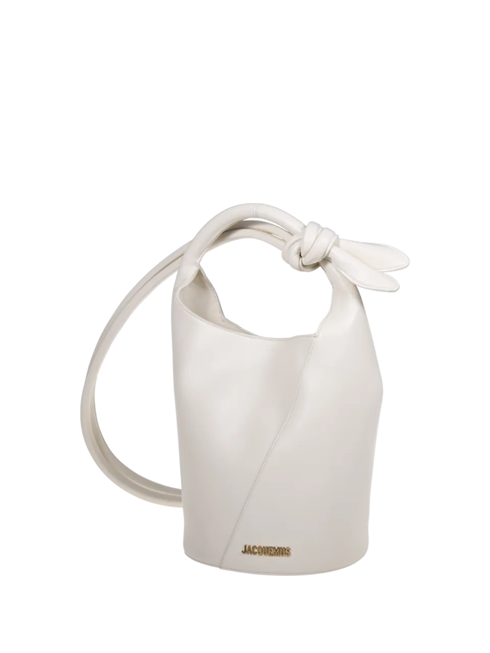 WOMAN JACQUEMUS WHITE COW LEATHER LE PETIT TOURNI BAG