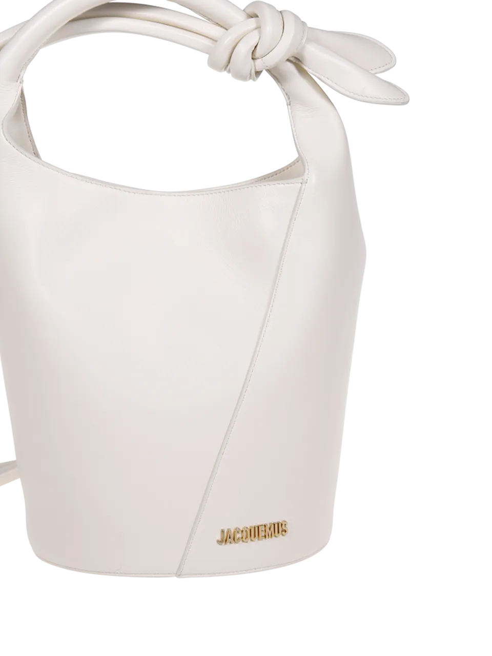 WOMAN JACQUEMUS WHITE COW LEATHER LE PETIT TOURNI BAG
