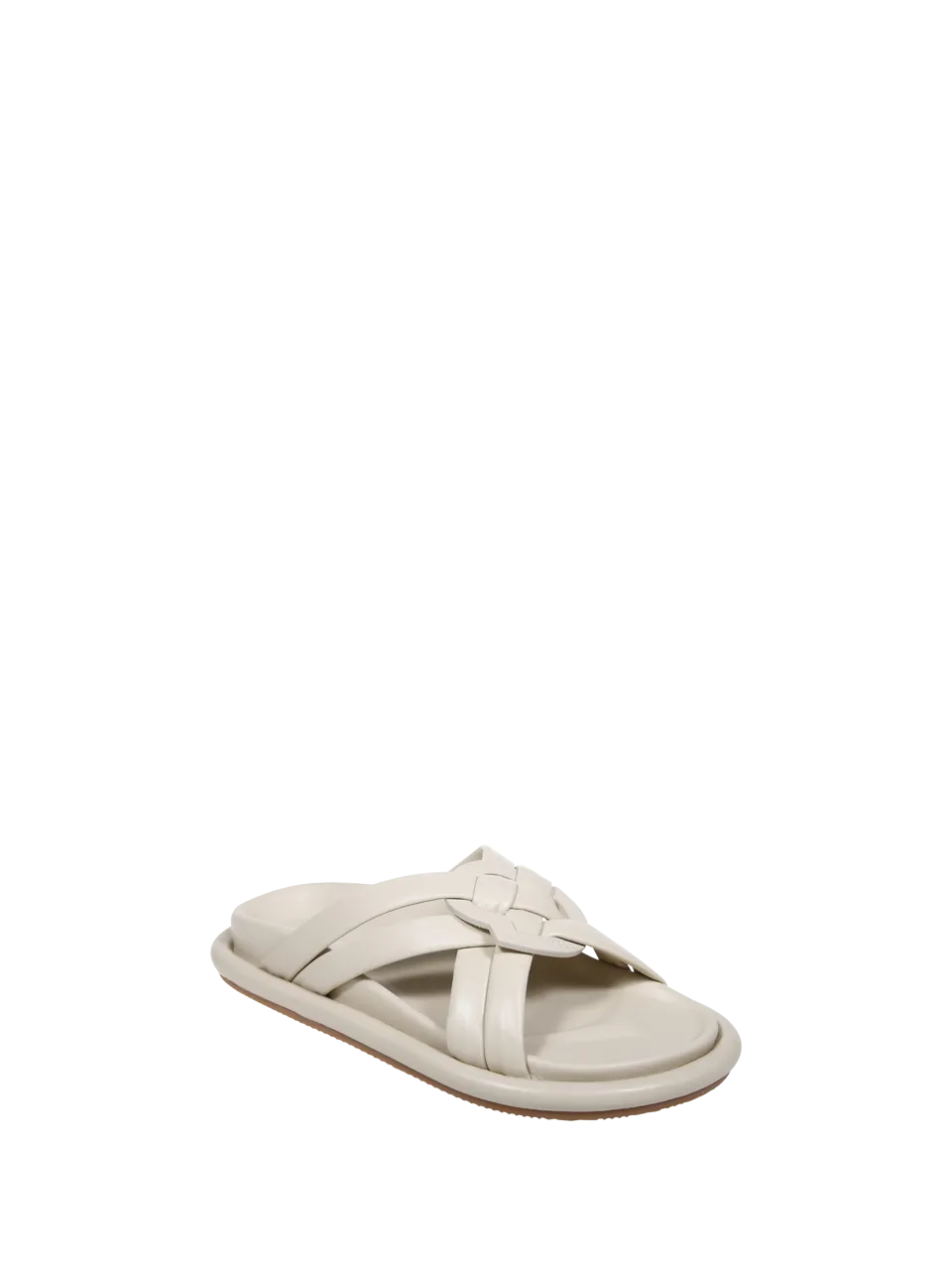 WOMAN MONCLER BEIGE REAL LEATHER BELL SOFT SANDAL